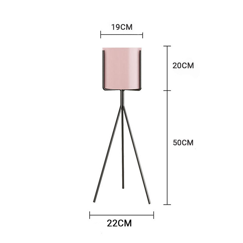 SOGA 70cm Tripod Flower Pot Plant Stand with Pink Flowerpot Holder Rack Indoor Display • LUZ-FPotH72PNK
