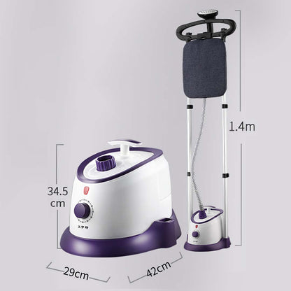 SOGA Garment Steamer Vertical Twin Pole Clothes 1700ml 1800w Professional Steaming Kit Purple • LUZ-GarmentSteamerTwinPolePurple