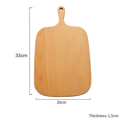 SOGA 33cm Brown Rectangle Wooden Serving Tray Chopping Board Paddle with Handle Home Decor • LUZ-WodF602