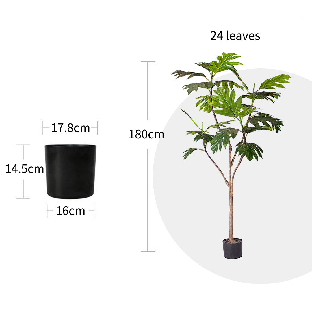 SOGA 180cm Artificial Natural Green Split-Leaf Philodendron Tree Fake Tropical Indoor Plant Home Office Decor • LUZ-APlantMBS18026
