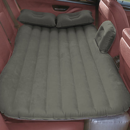 SOGA 2X Grey Stripe Inflatable Car Mattress Portable Camping Rest Air Bed Travel Compact Sleeping Kit Essentials • LUZ-CarMat002X2