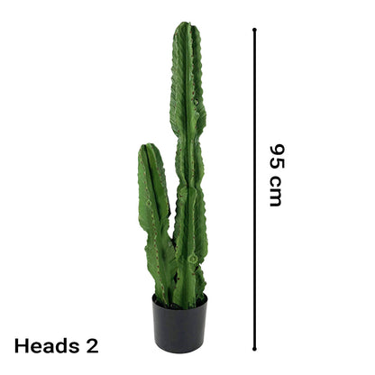SOGA 2X 95cm Green Artificial Indoor Cactus Tree Fake Plant Simulation Decorative 2 Heads • LUZ-APlantFH9502X2