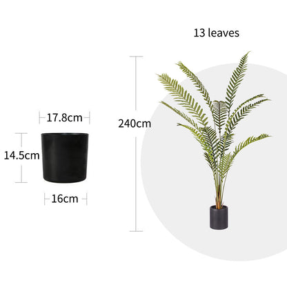 SOGA 240cm Artificial Green Rogue Hares Foot Fern Tree Fake Tropical Indoor Plant Home Office Decor • LUZ-APlantCH24013
