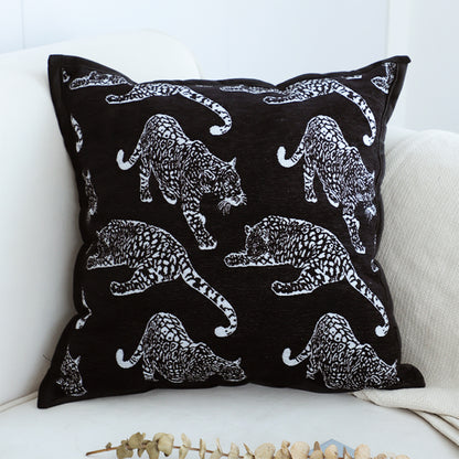 SOGA 45cm Throw Pillow Black Leopard Light Luxury Decorative Cushion for Living Room • LUZ-FrenchCushion294