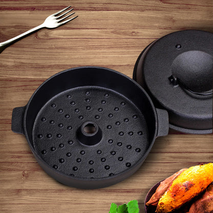 SOGA 2X 28cm Cast Iron Dutch Oven Pre-Seasoned Camping Stew Pot with Lid • LUZ-ZPaiA8X2