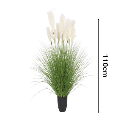 SOGA 2X 110cm Artificial Indoor Potted Reed Bulrush Grass Tree Fake Plant Simulation Decorative • LUZ-APlantFH6022X2
