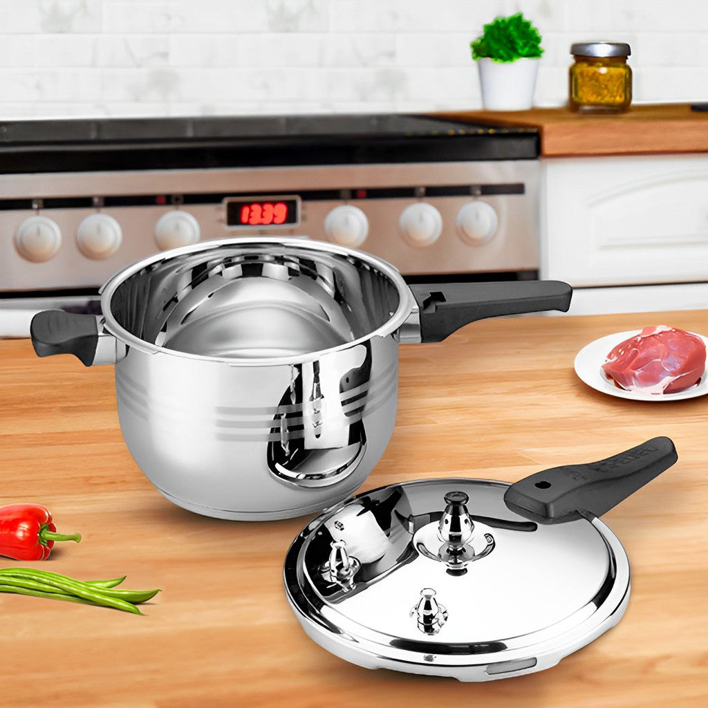 5L Commercial Grade Stainless Steel Pressure Cooker • LUZ-StainlessSteelPressureCooker5L