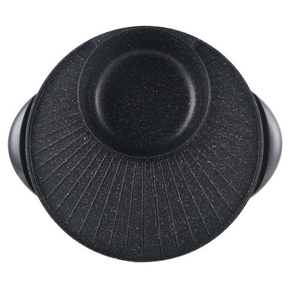 SOGA 2 in 1 Electric Stone Coated Teppanyaki Grill Plate Steamboat Hotpot 3-5 Person • LUZ-SteamboatHotPotandGrillRound