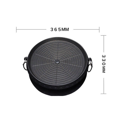 SOGA Portable Korean BBQ Butane Gas Stove Stone Grill Plate Non Stick Coated Round • LUZ-StoneBBQPlateRound