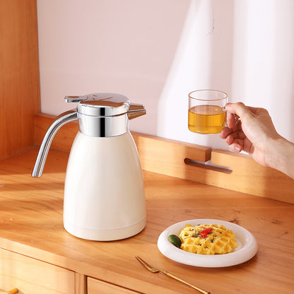 SOGA 1.8L Stainless Steel Insulated Vacuum Flask Water Bottle White • LUZ-WaterJug18WHT