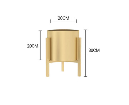 SOGA 2X 30CM Gold Metal Plant Stand with Flower Pot Holder Corner Shelving Rack Indoor Display • LUZ-FPotH32GLDX2