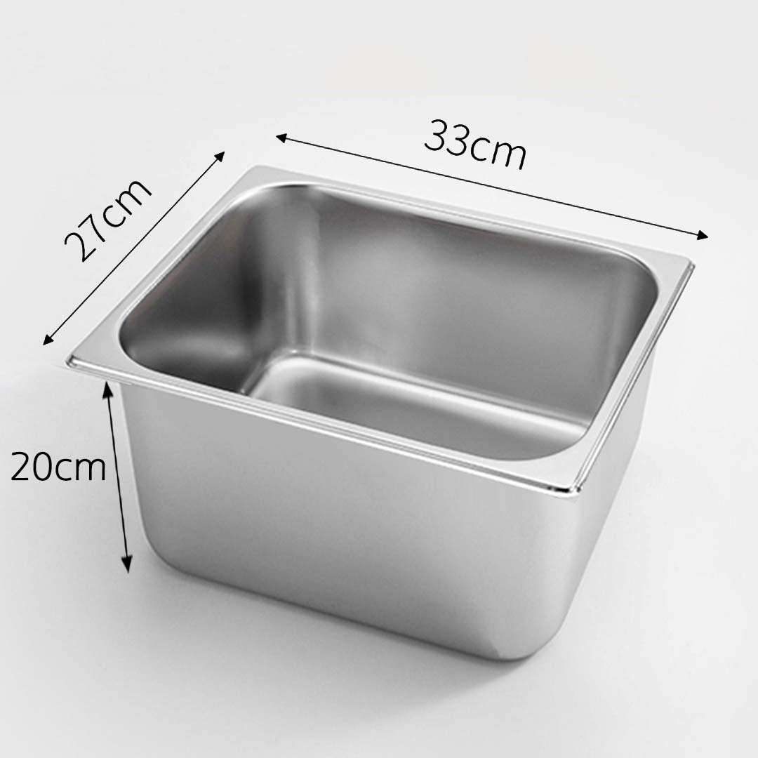 SOGA 2X Gastronorm GN Pan Full Size 1/2 GN Pan 20cm Deep Stainless Steel Tray • LUZ-GastronormPans5412X2