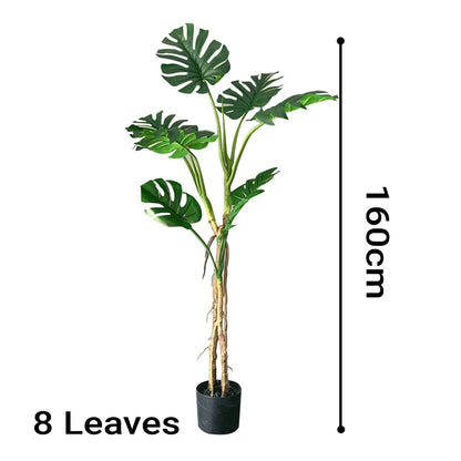 SOGA 4X 160cmTropical Monstera Palm Artificial Plant Tree, Real Touch Technology, with UV Protection • LUZ-APlantFHG1608X4