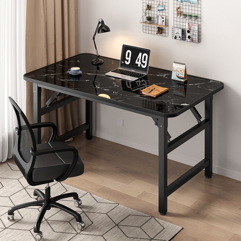 SOGA 120x60cm Black Foldable Computer Study Table Easy Assembly Desk No Chair • LUZ-ComTableF2