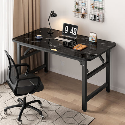 SOGA 120x60cm Black Foldable Computer Study Table Easy Assembly Desk No Chair • LUZ-ComTableF2