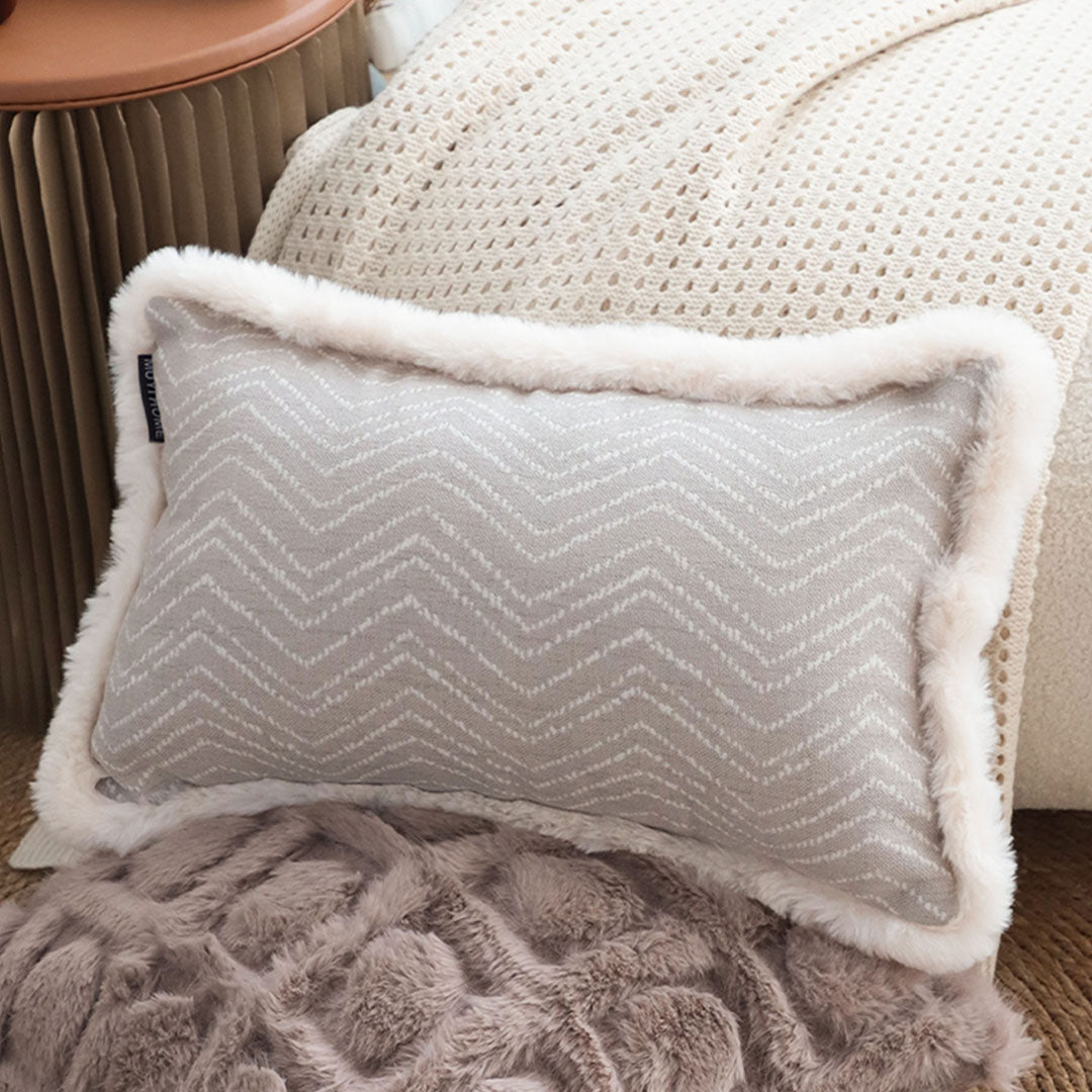 SOGA 2X 30cm Wabi-sabi Cushion Herringbone Lumbar Throw  Pillow • LUZ-FrenchCushion265X2