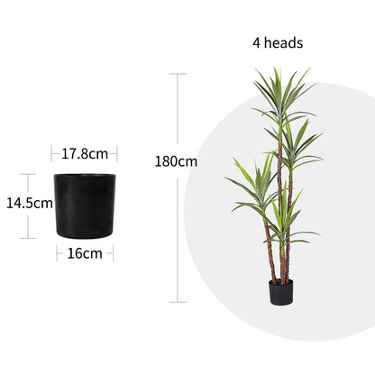 SOGA 4X 180cm Artificial Natural Green Dracaena Yucca Tree Fake Tropical Indoor Plant Home Office Decor • LUZ-APlantJL1804X4