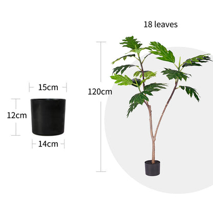 SOGA 2X 120cm Artificial Natural Green Split-Leaf Philodendron Tree Fake Tropical Indoor Plant Home Office Decor • LUZ-APlantMBS12018X2