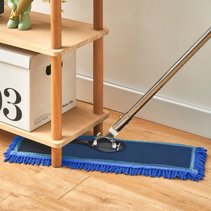 SOGA 100x22 Blue Microfiber Flat Mop Floor Cleaning Pads Rotating Dust Remover • LUZ-MopHead100