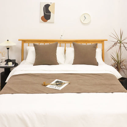 SOGA 1.5m Bed Light Brown Vintage Scarf Runner Bedding Tail Pad Flag For Home Hotel Set of 3 • LUZ-BedFlagS72