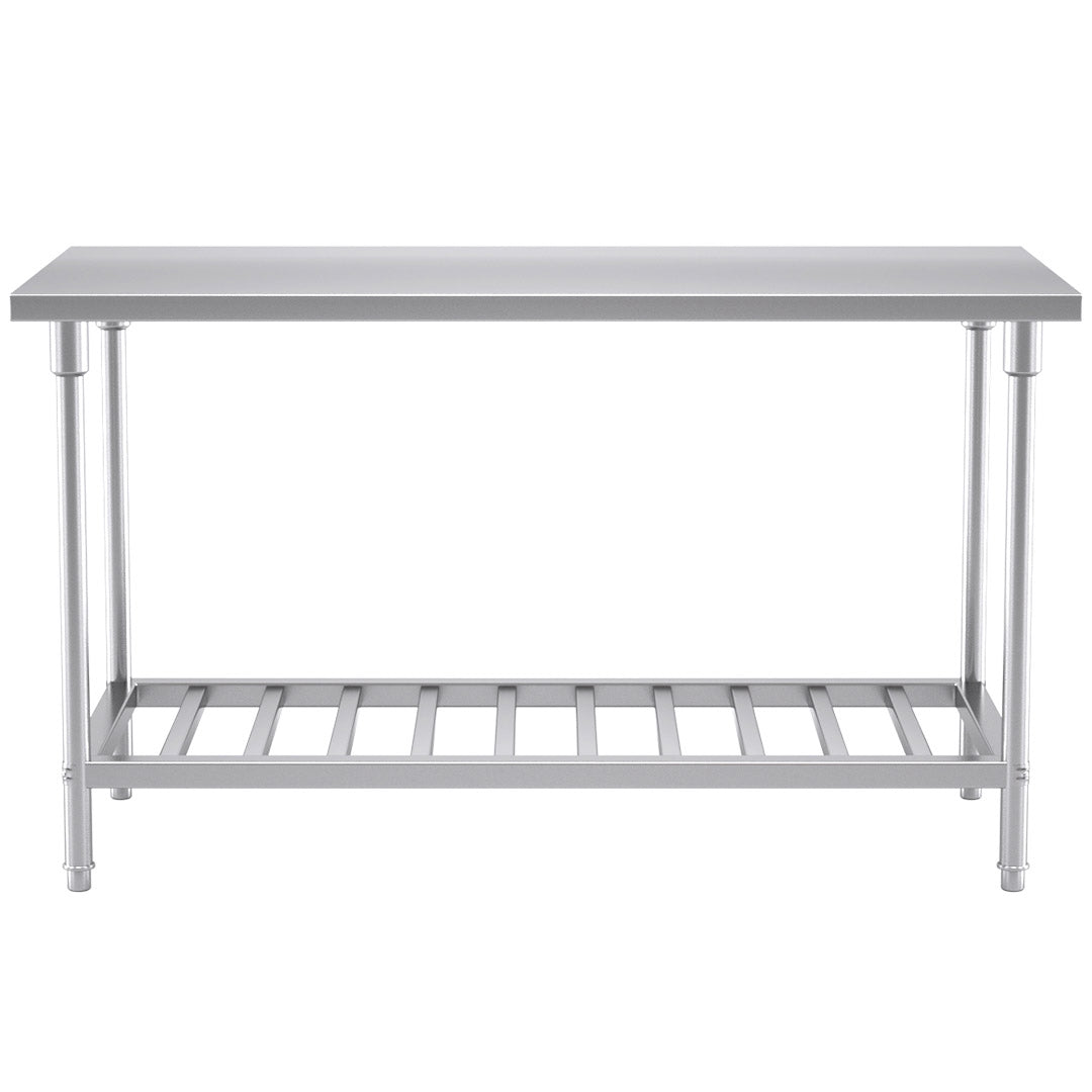 SOGA 150*70*85cm Commercial Catering Kitchen Stainless Steel Prep Work Bench • LUZ-WorkBenchSS2033150CM