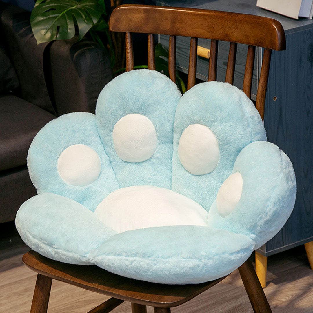 SOGA 70cm Mint Blue Paw Shape Cushion Warm Lazy Sofa Decorative Pillow Backseat Plush Mat Home Decor • LUZ-SCushion014