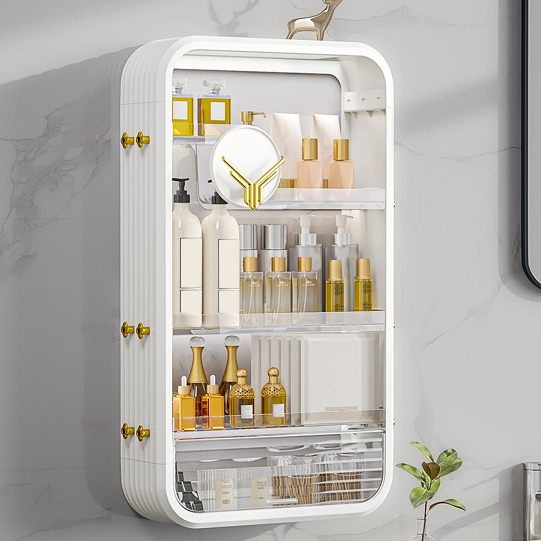 SOGA White Multi Tier Cosmetic Storage Rack Bathroom Vanity Tray Display Stand Organiser • LUZ-BathC129