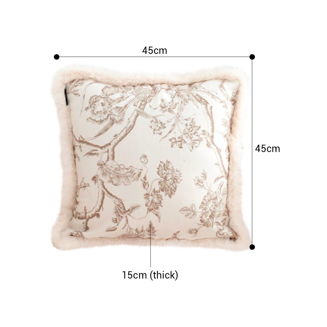 SOGA 2X 50cm Light Luxury French Style Printed Plush Pillow Set Throw Pillow • LUZ-FrenchCushion207X2