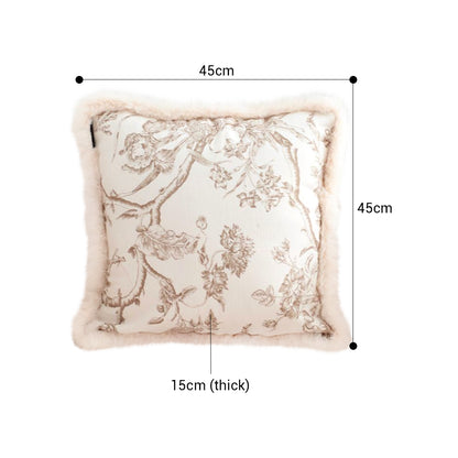 SOGA 2X 50cm Light Luxury French Style Printed Plush Pillow Set Throw Pillow • LUZ-FrenchCushion207X2