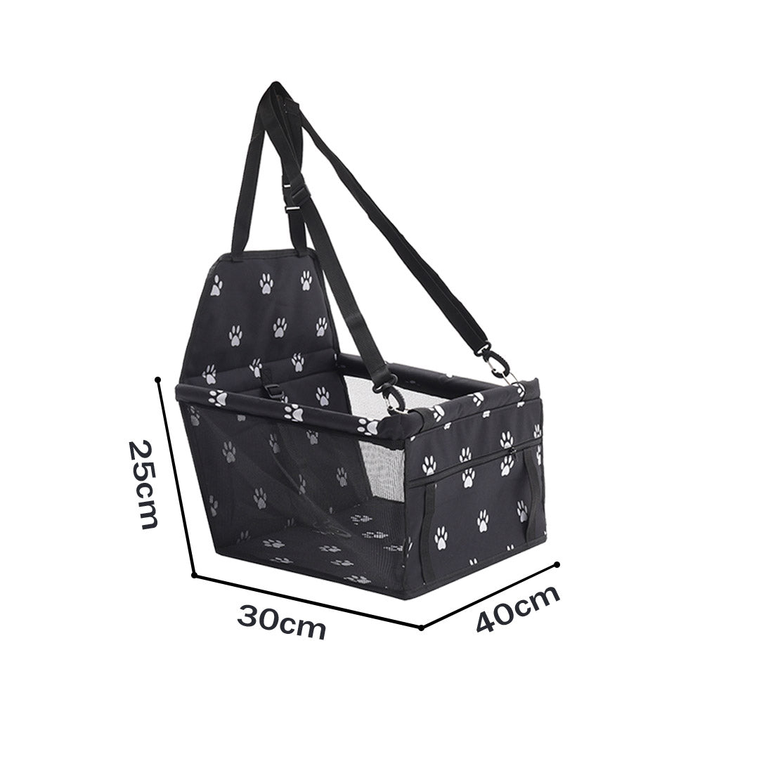 SOGA Waterproof Pet Booster Car Seat Breathable Mesh Safety Travel Portable Dog Carrier Bag Black • LUZ-CarPetBag013BLK