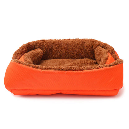 SOGA 2X Orange Dual-purpose Cushion Nest Cat Dog Bed Warm Plush Kennel Mat Pet Home Travel Essentials LUZ-CarPetBag02X2