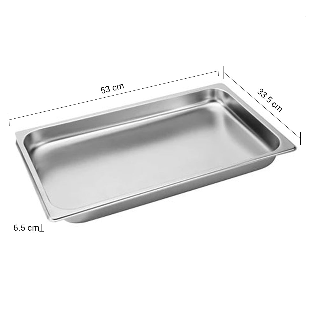 SOGA 12X  Gastronorm GN Pan Full Size 1/1 GN Pan 6.5cm Deep Stainless Steel Tray • LUZ-GastronormPans5403X12