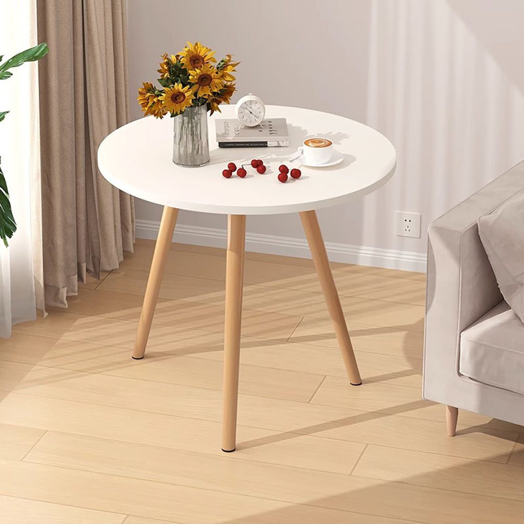 SOGA 60x60cm White Small Side Coffee Table Living Room Balcony Home Décor Style • LUZ-TableTea20