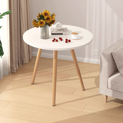 SOGA 60x60cm White Small Side Coffee Table Living Room Balcony Home Décor Style • LUZ-TableTea20