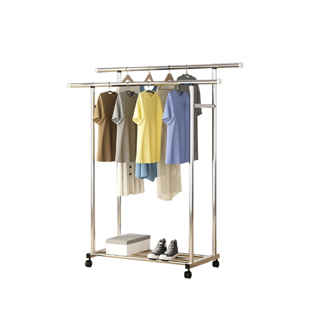 SOGA 120cm Stainless Steel Floor-Standing Clothes Rack - Durable and Space-Saving Laundry Organizer • LUZ-BSXG2528