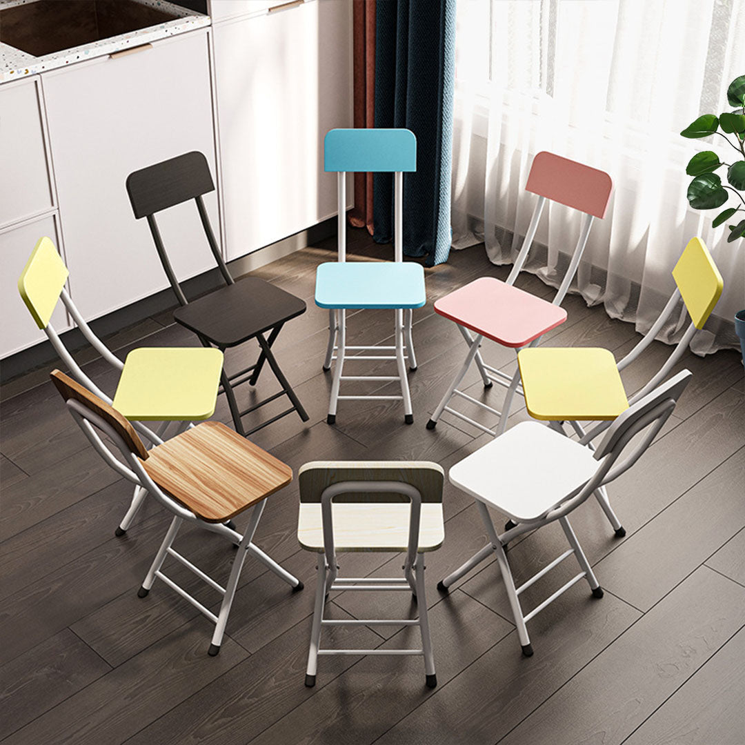 SOGA Pink Foldable Chair Space Saving Lightweight Portable Stylish Seat Home Decor Set of 2 • LUZ-ChairAS717