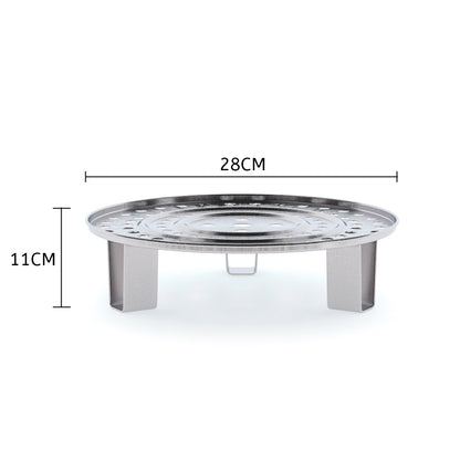 SOGA 2X 28cm Stainless Steel Steamer Insert Stock Pot Steaming Rack Stockpot Tray • LUZ-SS-Rack28CMX2