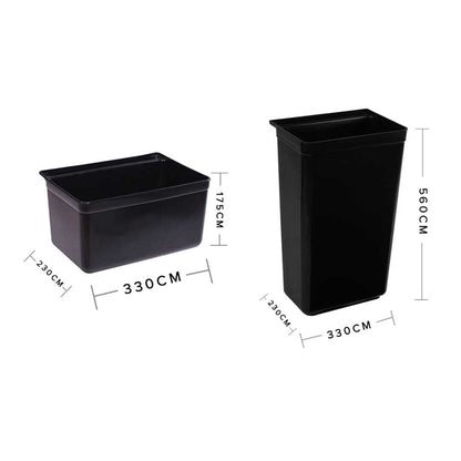SOGA Food Trolley Large & Small Utility Cart Waste Storage Bin • LUZ-FoodCart1511-JBIN