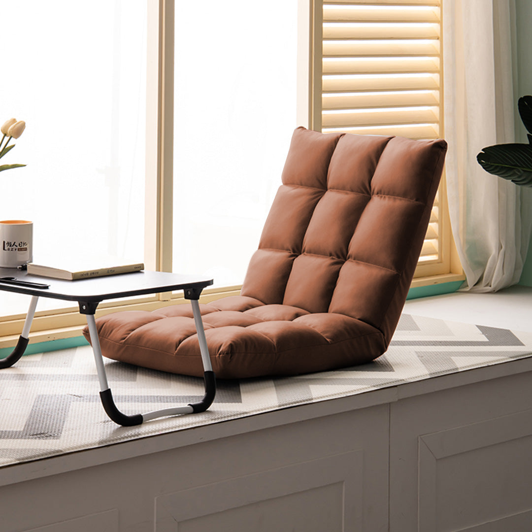 SOGA 4X Coffee Lounge Floor Recliner Adjustable Gaming Sofa Bed Foldable Indoor Outdoor Backrest Seat Home Office Decor • LUZ-LoungeD1463X4