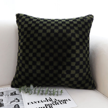 SOGA 2X 45cm Urban Light Luxury Pillow Dark Night Green Checkered Square Throw Pillow • LUZ-FrenchCushion238X2