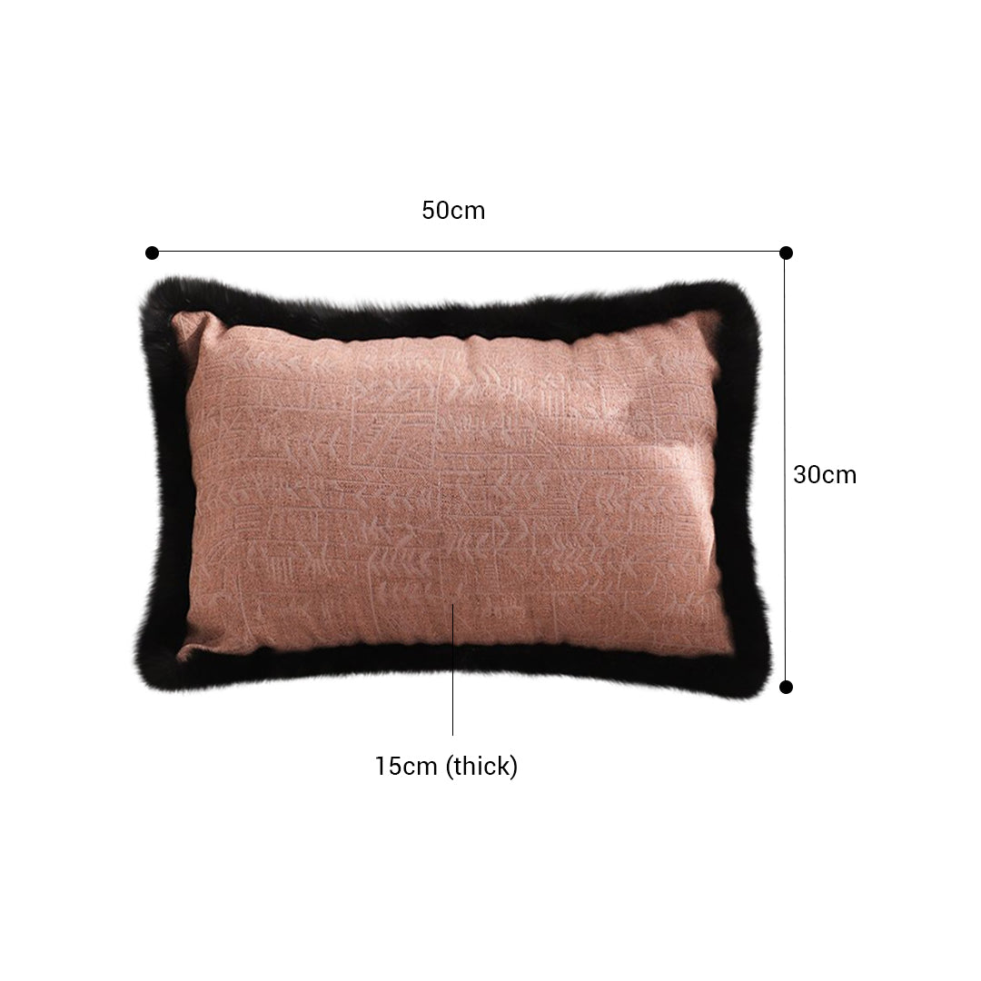 SOGA 2X 35cm Mid-century Style Raised Embroidery Texture Edged Lumbar Throw  Pillow • LUZ-FrenchCushion211X2