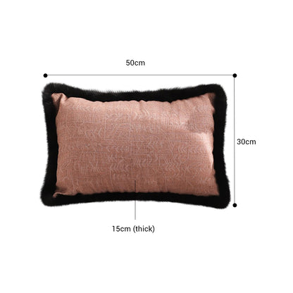 SOGA 2X 35cm Mid-century Style Raised Embroidery Texture Edged Lumbar Throw  Pillow • LUZ-FrenchCushion211X2