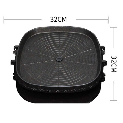 SOGA 2X Portable Korean BBQ Butane Gas Stove Stone Grill Plate Non Stick Coated Square • LUZ-StoneBBQPlateSquareX2