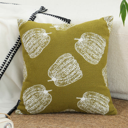 SOGA 50cm Throw Pillow Green Autumn Harvest Pumpkin Print Home Decor • LUZ-FrenchCushion330