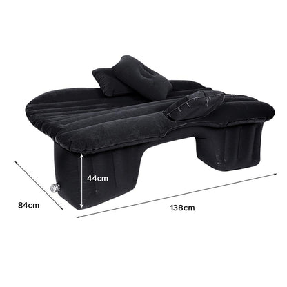 SOGA 2X Inflatable Car Mattress Portable Travel Camping Air Bed Rest Sleeping Bed Black • LUZ-CarMatBlackX2