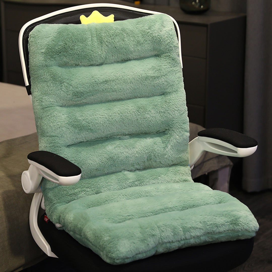 SOGA Green One Piece Dino Cushion Office Sedentary Butt Mat Back Waist Chair Support Home Decor • LUZ-SCushion055