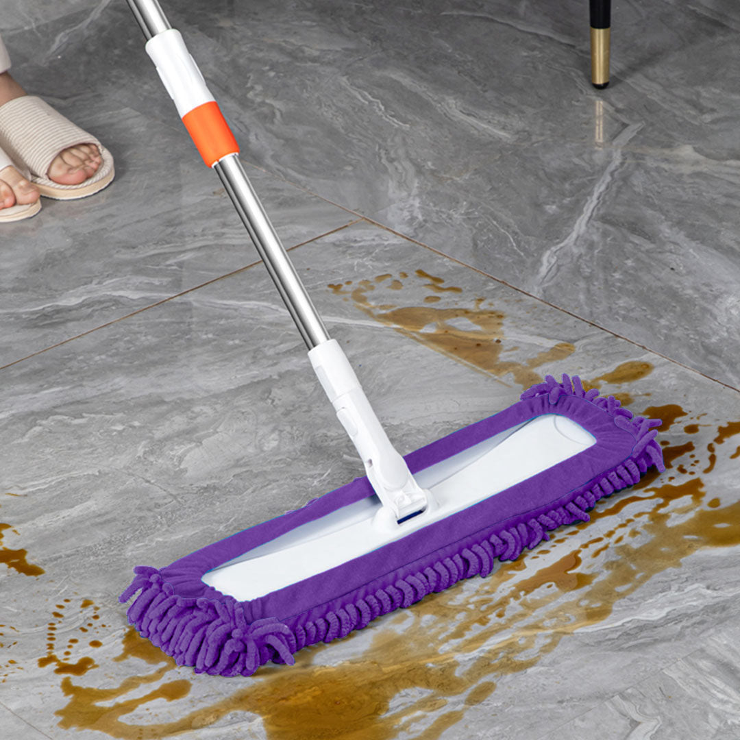 SOGA 60x12 Microfiber Flat Mop Floor Cleaning Pads Rotating Dust Remover 3 Color • LUZ-Mop3Co50