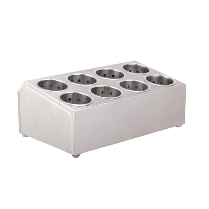 SOGA 18/10 Stainless Steel Commercial Conical Utensils Cutlery Holder with 8 Holes • LUZ-CutleryHolder4606