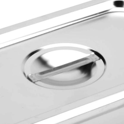 SOGA Gastronorm GN Pan Lid Full Size 1/3 Stainless Steel Tray Top Cover • LUZ-GP5503-JLID3F-X1