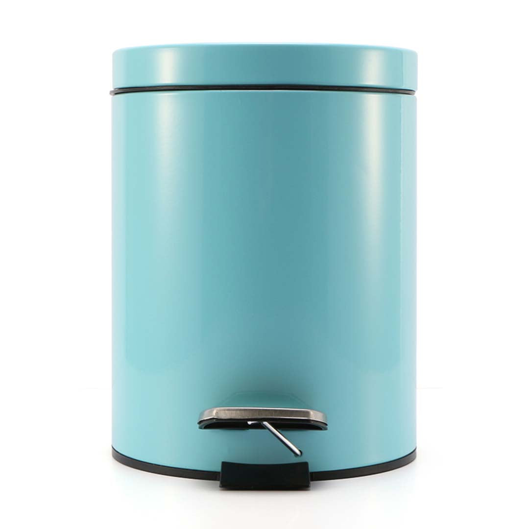 SOGA 4X 12L Foot Pedal Stainless Steel Rubbish Recycling Garbage Waste Trash Bin Round Blue • LUZ-RubbishBinRound12LBlueX4